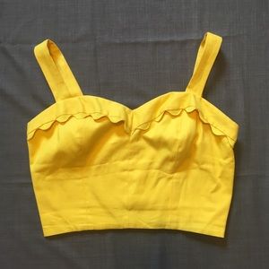 1950s style yellow crop top
